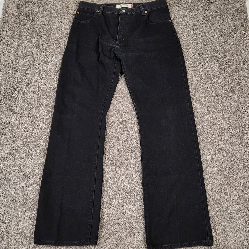 Levi's 517 Bootcut Jeans Mens 36x34 Black Y2K Denim Workwear 517-0260